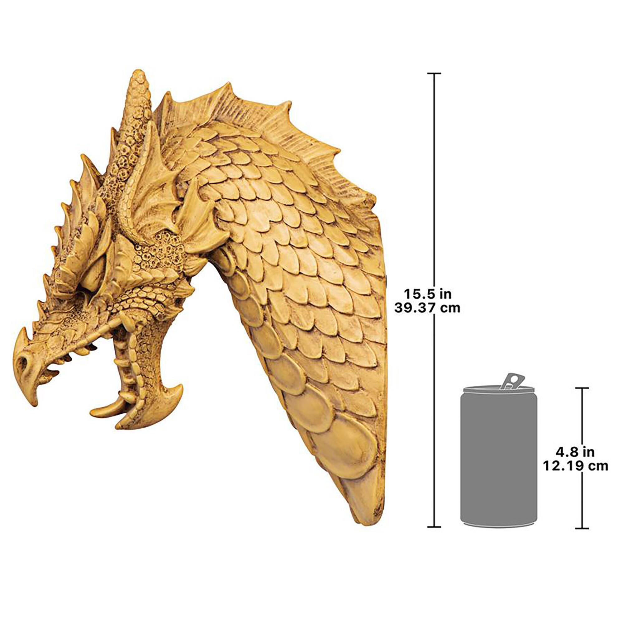 Design Toscano 15.5" Head of the Beast Dragon Wall Sculpture Set